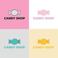 logo de bonbons, symbole, icône, graphique, vecteur. ensemble vectoriel de logos pour bonbons, confiserie, boutique, magasin