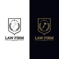 modèle de conception de logo de droit de la justice. logo avocat, logo simple, logo pour entreprise vecteur