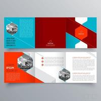 modèle de brochure à trois volets design géométrique minimaliste pour les entreprises et les entreprises. modèle de vecteur de brochure de concept créatif.