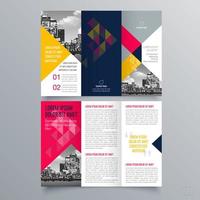 modèle de brochure à trois volets design géométrique minimaliste pour les entreprises et les entreprises. modèle de vecteur de brochure de concept créatif.