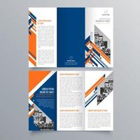 modèle de brochure à trois volets design géométrique minimaliste pour les entreprises et les entreprises. modèle de vecteur de brochure de concept créatif.