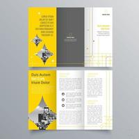 modèle de brochure à trois volets design géométrique minimaliste pour les entreprises et les entreprises. modèle de vecteur de brochure de concept créatif.