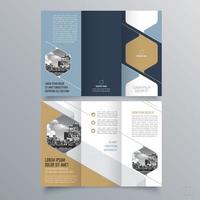 modèle de brochure à trois volets design géométrique minimaliste pour les entreprises et les entreprises. modèle de vecteur de brochure de concept créatif.