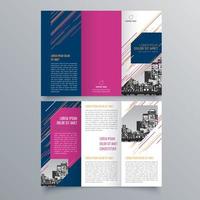 modèle de brochure à trois volets design géométrique minimaliste pour les entreprises et les entreprises. modèle de vecteur de brochure de concept créatif.