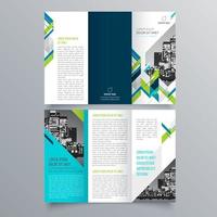 modèle de brochure à trois volets design géométrique minimaliste pour les entreprises et les entreprises. modèle de vecteur de brochure de concept créatif.