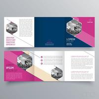 modèle de brochure à trois volets design géométrique minimaliste pour les entreprises et les entreprises. modèle de vecteur de brochure de concept créatif.