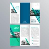 modèle de brochure à trois volets design géométrique minimaliste pour les entreprises et les entreprises. modèle de vecteur de brochure de concept créatif.