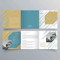 modèle de brochure à trois volets design géométrique minimaliste pour les entreprises et les entreprises. modèle de vecteur de brochure de concept créatif.