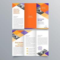 modèle de brochure à trois volets design géométrique minimaliste pour les entreprises et les entreprises. modèle de vecteur de brochure de concept créatif.