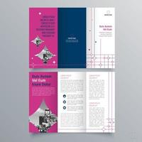 modèle de brochure à trois volets design géométrique minimaliste pour les entreprises et les entreprises. modèle de vecteur de brochure de concept créatif.