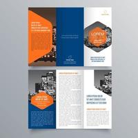 modèle de brochure à trois volets design géométrique minimaliste pour les entreprises et les entreprises. modèle de vecteur de brochure de concept créatif.