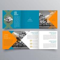 modèle de brochure à trois volets design géométrique minimaliste pour les entreprises et les entreprises. modèle de vecteur de brochure de concept créatif.