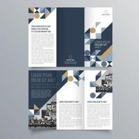 modèle de brochure à trois volets design géométrique minimaliste pour les entreprises et les entreprises. modèle de vecteur de brochure de concept créatif.