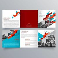 modèle de brochure à trois volets design géométrique minimaliste pour les entreprises et les entreprises. modèle de vecteur de brochure de concept créatif.