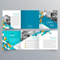 modèle de brochure à trois volets design géométrique minimaliste pour les entreprises et les entreprises. modèle de vecteur de brochure de concept créatif.