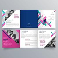 modèle de brochure à trois volets design géométrique minimaliste pour les entreprises et les entreprises. modèle de vecteur de brochure de concept créatif.