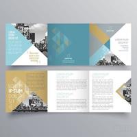 modèle de brochure à trois volets design géométrique minimaliste pour les entreprises et les entreprises. modèle de vecteur de brochure de concept créatif.