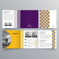 modèle de brochure à trois volets design géométrique minimaliste pour les entreprises et les entreprises. modèle de vecteur de brochure de concept créatif.