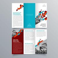 modèle de brochure à trois volets design géométrique minimaliste pour les entreprises et les entreprises. modèle de vecteur de brochure de concept créatif.