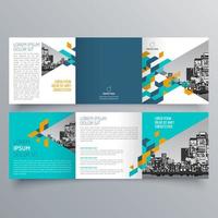 modèle de brochure à trois volets design géométrique minimaliste pour les entreprises et les entreprises. modèle de vecteur de brochure de concept créatif.