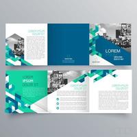 modèle de brochure à trois volets design géométrique minimaliste pour les entreprises et les entreprises. modèle de vecteur de brochure de concept créatif.