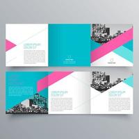 modèle de brochure à trois volets design géométrique minimaliste pour les entreprises et les entreprises. modèle de vecteur de brochure de concept créatif.