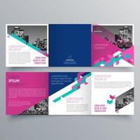 modèle de brochure à trois volets design géométrique minimaliste pour les entreprises et les entreprises. modèle de vecteur de brochure de concept créatif.