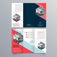 modèle de brochure à trois volets design géométrique minimaliste pour les entreprises et les entreprises. modèle de vecteur de brochure de concept créatif.