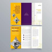 modèle de brochure à trois volets design géométrique minimaliste pour les entreprises et les entreprises. modèle de vecteur de brochure de concept créatif.