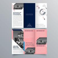 modèle de brochure à trois volets design géométrique minimaliste pour les entreprises et les entreprises. modèle de vecteur de brochure de concept créatif.