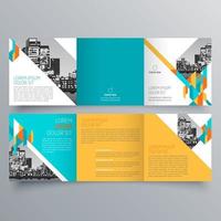 modèle de brochure à trois volets design géométrique minimaliste pour les entreprises et les entreprises. modèle de vecteur de brochure de concept créatif.