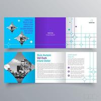 modèle de brochure à trois volets design géométrique minimaliste pour les entreprises et les entreprises. modèle de vecteur de brochure de concept créatif.