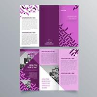 modèle de brochure à trois volets design géométrique minimaliste pour les entreprises et les entreprises. modèle de vecteur de brochure de concept créatif.