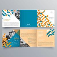 modèle de brochure à trois volets design géométrique minimaliste pour les entreprises et les entreprises. modèle de vecteur de brochure de concept créatif.