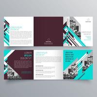 modèle de brochure à trois volets design géométrique minimaliste pour les entreprises et les entreprises. modèle de vecteur de brochure de concept créatif.