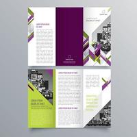 modèle de brochure à trois volets design géométrique minimaliste pour les entreprises et les entreprises. modèle de vecteur de brochure de concept créatif.