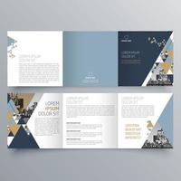 modèle de brochure à trois volets design géométrique minimaliste pour les entreprises et les entreprises. modèle de vecteur de brochure de concept créatif.