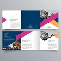 modèle de brochure à trois volets design géométrique minimaliste pour les entreprises et les entreprises. modèle de vecteur de brochure de concept créatif.