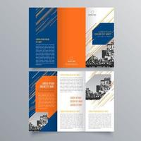 modèle de brochure à trois volets design géométrique minimaliste pour les entreprises et les entreprises. modèle de vecteur de brochure de concept créatif.