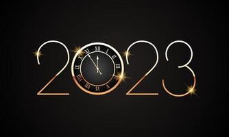 Conception de fond de bonne année 2023. carte de voeux, bannière, affiche. illustration vectorielle. vecteur