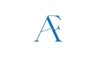 alphabet lettres initiales monogramme logo af, fa, a et f vecteur