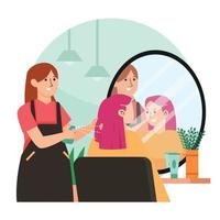 coiffeur femme vecteur