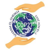 cop 27 à sharm el-sheikh, egypte. 7-18 novembre 2022. conférence des nations unies sur le changement climatique. sommet international sur le climat vecteur