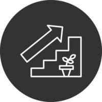 icône inversée de la ligne des escaliers vecteur