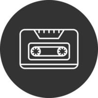 icône inversée de la ligne de cassette vecteur