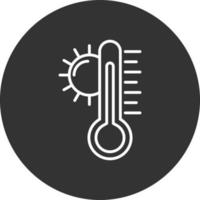 icône inversée de la ligne de hautes températures vecteur