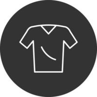 icône inversée de la ligne de t-shirt vecteur