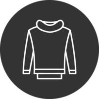 icône inversée de la ligne de sweat-shirt vecteur