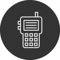 icône inversée de la ligne talkie-walkie vecteur
