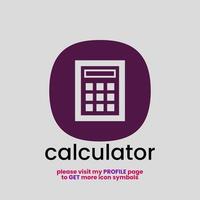 incroyable symbole de calculatrice pour l'icône de l'application ou le logo de l'entreprise - version de style de recadrage 1 vecteur